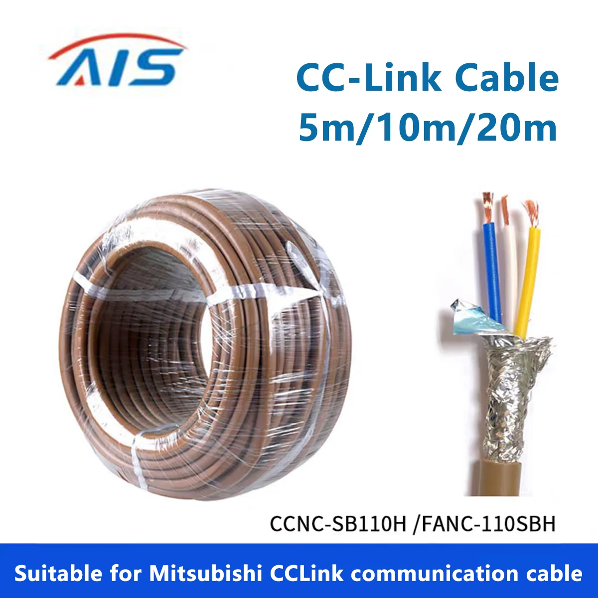 

Кабель связи CC-Link, совместимый с кабелями Mitsubishi Profibus CCNC-SB110H FANC-110SBH, 3-жильный, 5-жильный