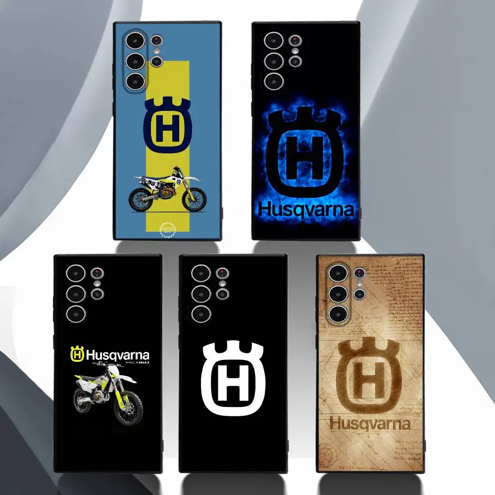 

Famous Brand H-HusqvarnaS Phone Case For Samsung Galaxy S25 S24 S22 S23 Ultra S21 S20 Plus 5G Protective Silicone Funda