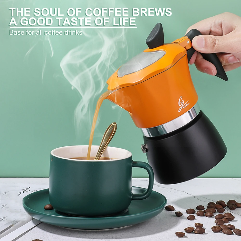 150/300ml Aluminum Espresso Maker Moka Pot Classic Italian Coffee Maker Barista Coffee Brewing Kettle Tool