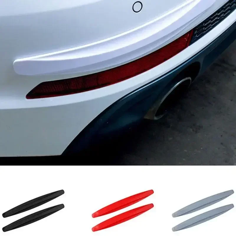 2pcs Universal Anti Collision Protector Rubber Car Front and Rear Corner Car Body Bumper Anti Collision Strip Car Decorative