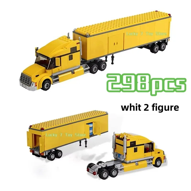 City Series Transporter Yellow Big Truck Vehicle Model Building Blocks Bricks Children's puzzle Technical Toys For Kids Gifts