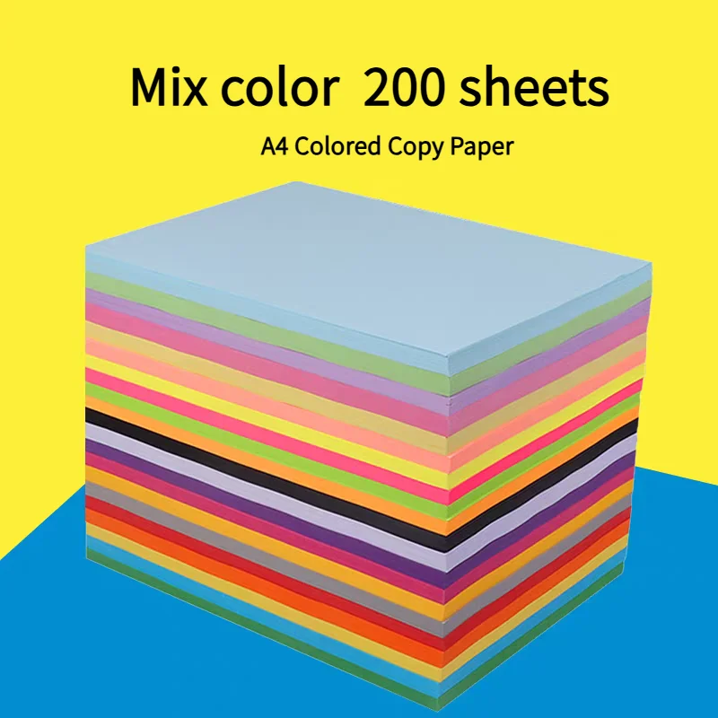 Fotocopiadora de papel para impresora A4 (componentes mixtos por archivo) Impresión a granel (200 páginas/lote) – Manualidades para niños, tarjetas de bricolaje y álbumes de recortes