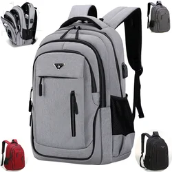 New Men's Oxford Waterproof Rucksack Rechargeable USB Business Computer Bag Casual Backpack Senior High School Student Schoolbag