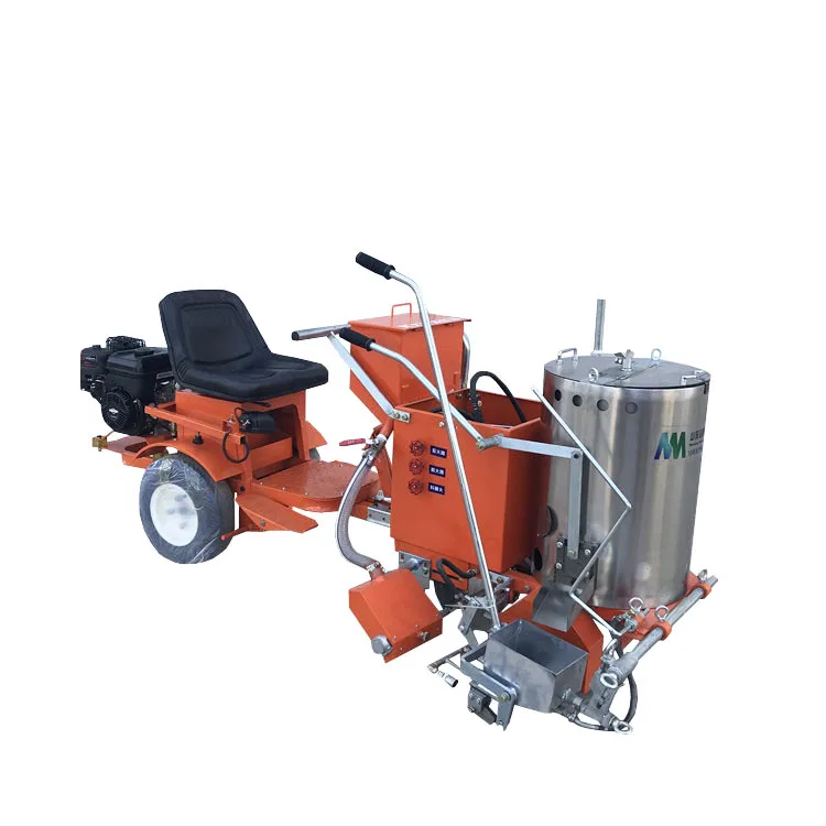 Hand Push Thermoplastic Road Marking Machine Hot Melt Line Striper For Parking Area