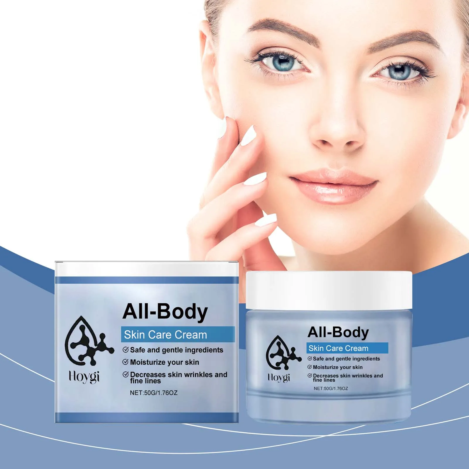 "كريم العناية ببشرة الجسم بالكامل - ترطيب عميق ومضاد للتجاعيد للوجه والجسم - آمن للبشرة الحساسة - 500 جرام/1.76 أونصة"