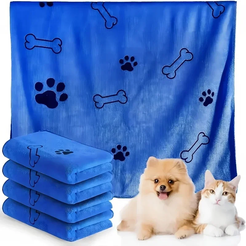 Dog Towel Drying Dog Cat Pet Towel Puppy Microfiber Quick Drying Dog Claw Bath Towel Pet Bath Products Absorbent Pet Supplies