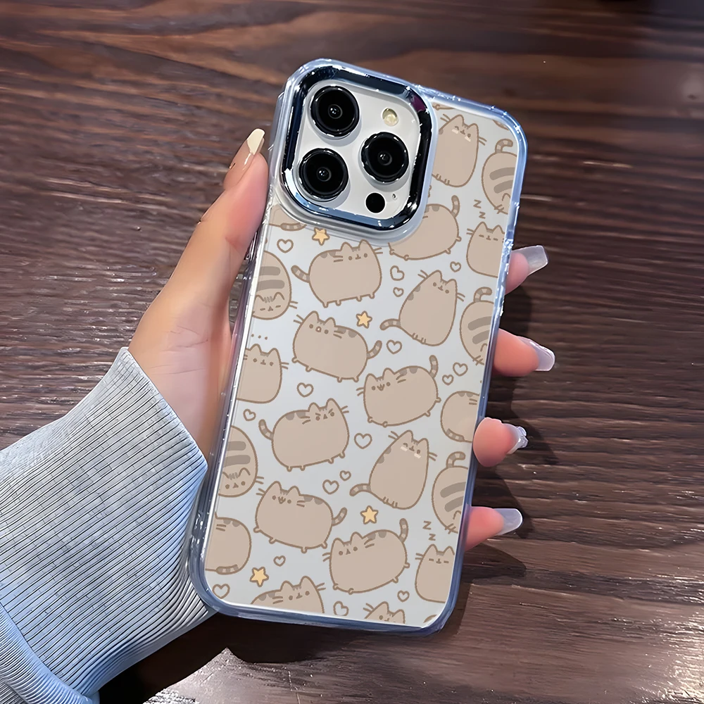 Niedliche Pusheen-Katzen-Handyhülle für iPhone 17 Air 16 16e 15 14 13 12 11 Pro Max X Xs XR 8 Plus Luxuriöse Transparente Abdeckung – Detail 6
