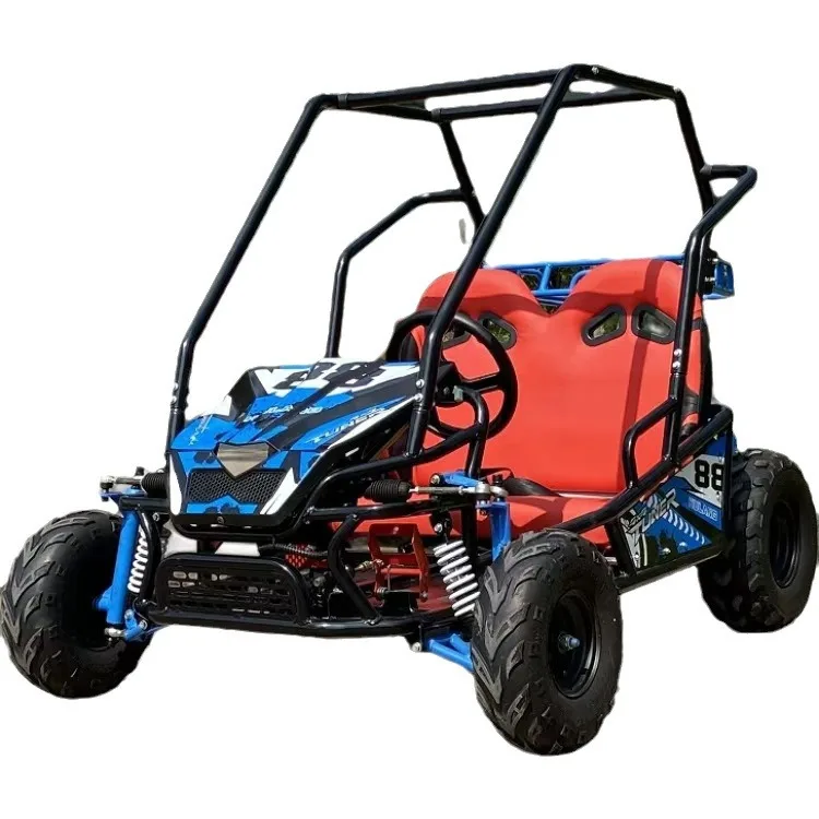 

200cc 4-Stroke Gas Go Kart for Adults, Off-Road 2-Seater with Electric Start & Hydraulic Disc Brakes, Trail Farm Utility Kart