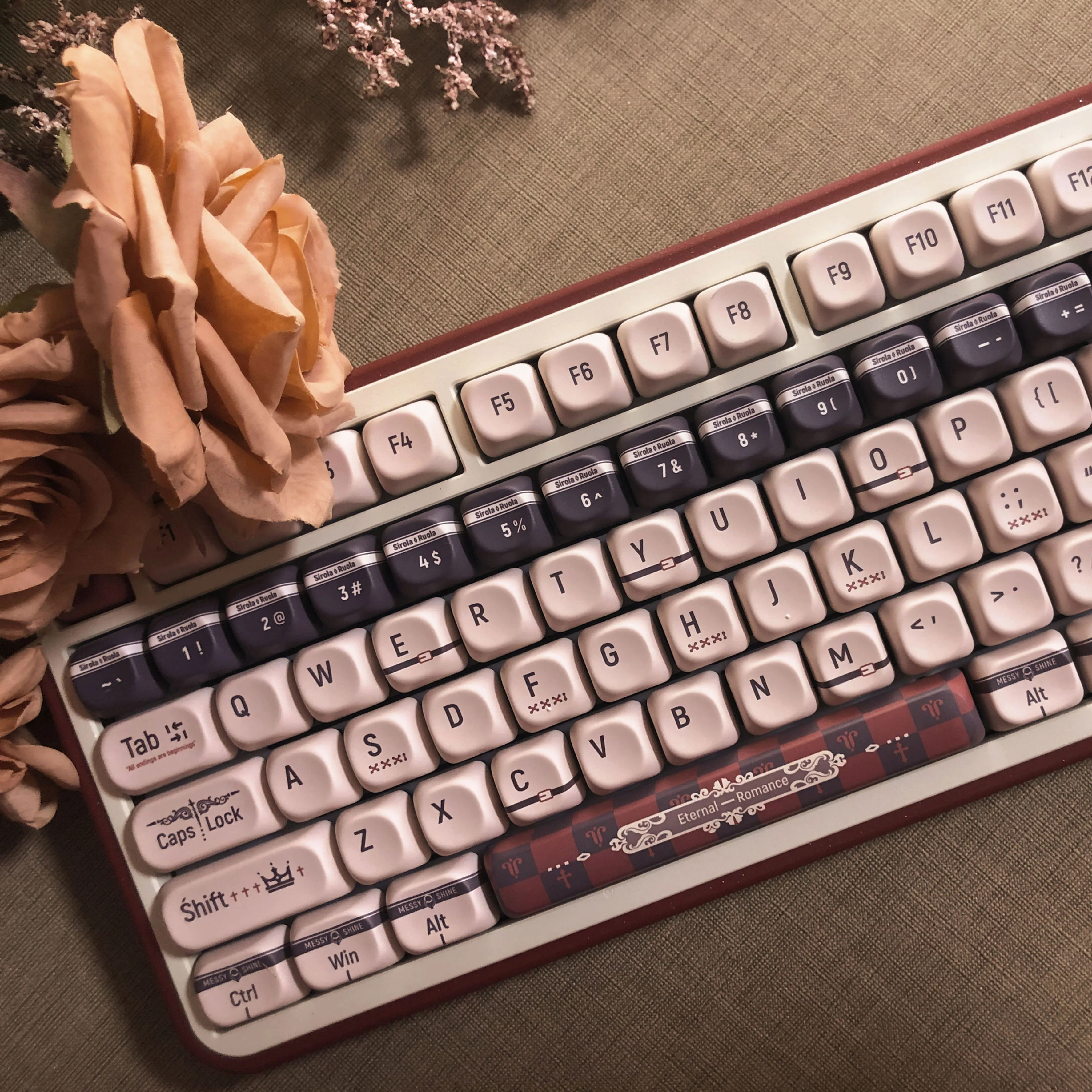 120 Keys Withered Thorns Keyboard Key cap Five Side Dye Sub PBT Keycaps Cherry/MOA Profile for MX Switches Keyboard