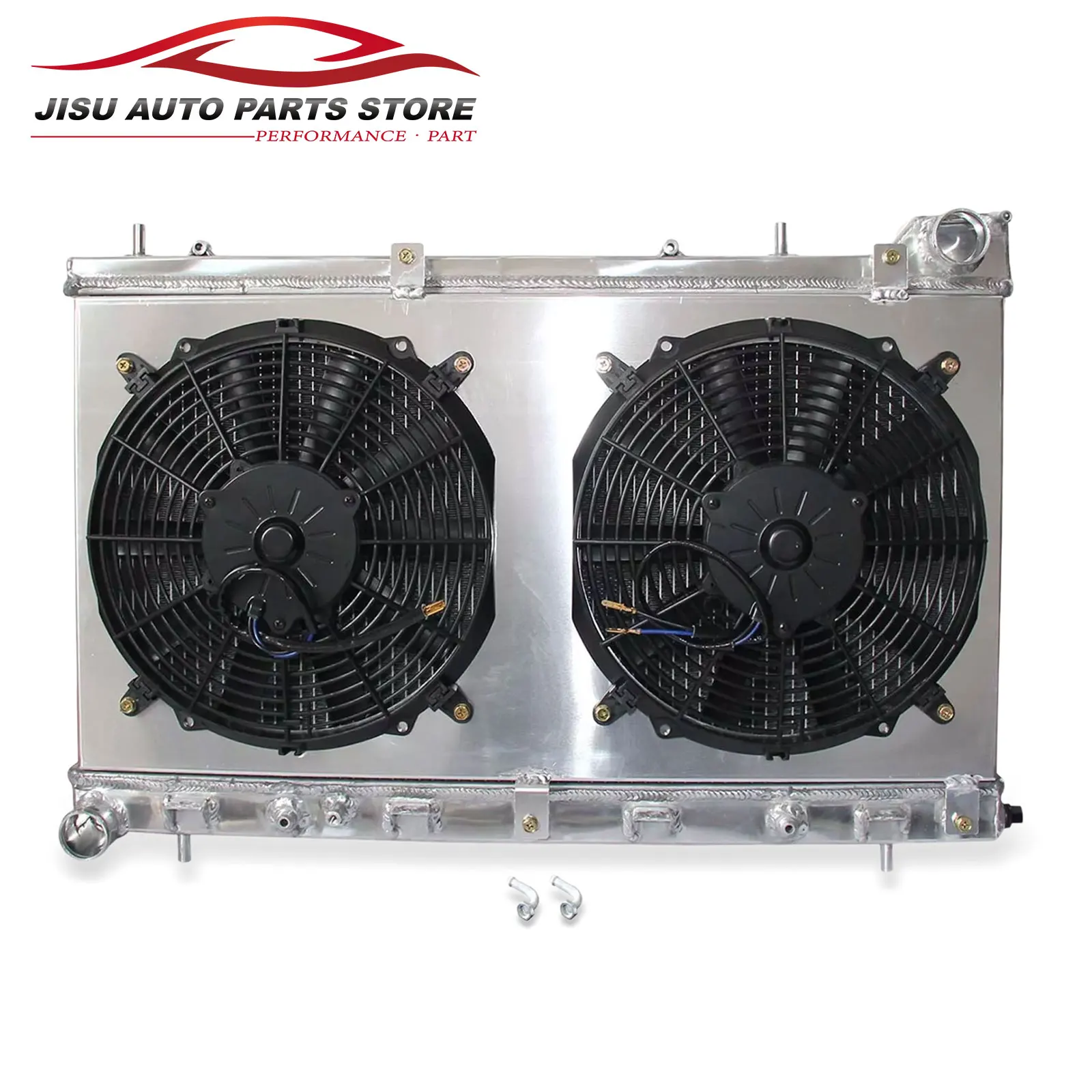 

2 Row Aluminum Radiator + Fan Shroud For Subaru Forester XT 2.5L H4 EJ255 2004-2005 2812 AT MT