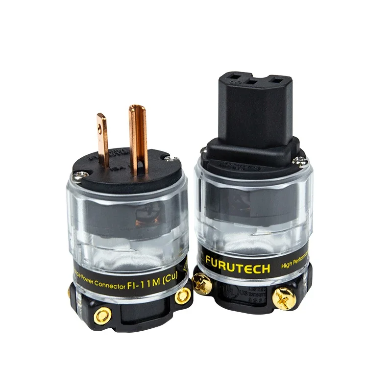 HiFi-Audio-Adapter, US-Stecker, Furutech FI-11 (G), rotes Kupfer, 15 A, C13 IEC-Anschluss für DIY-Wechselstromkabel