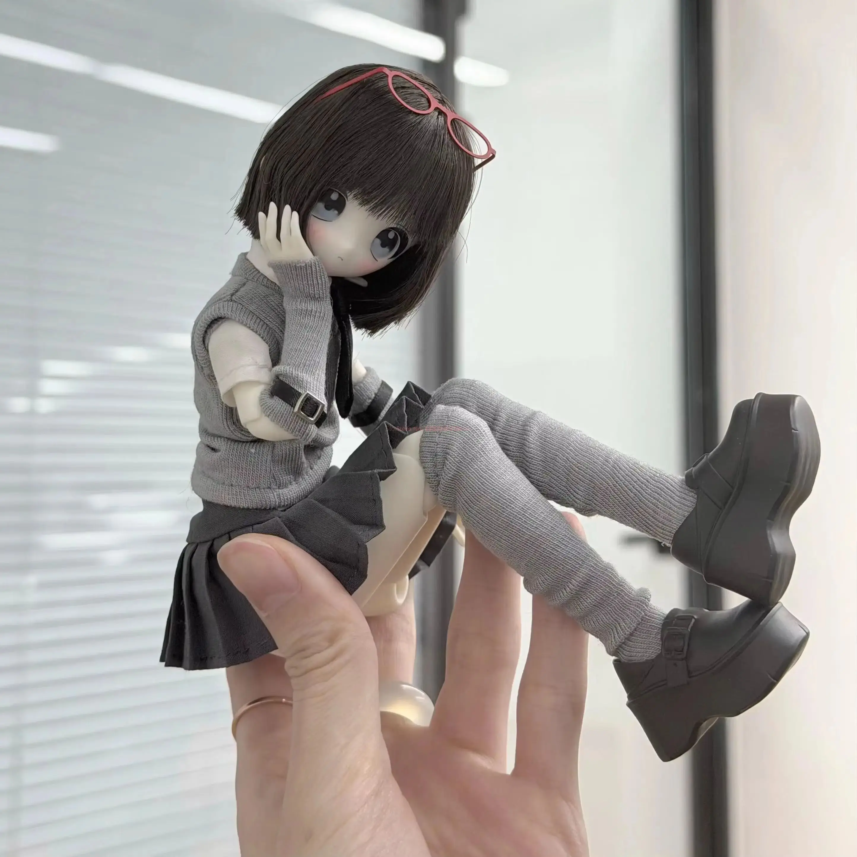Genuine New Don'T Touch My Bangs Series 1/6 Electronic Pet Mjd Mystery Box Joint Movable Doll With Hair Anime Figures Model Toy view 5