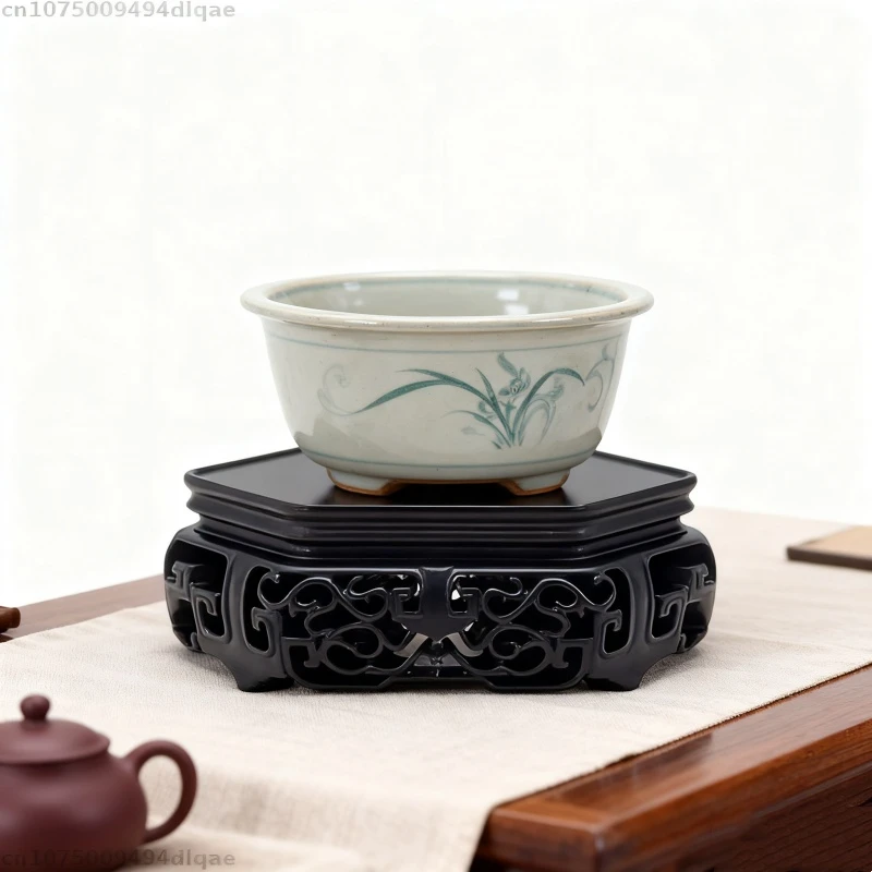 Wooden Display Base Vase Teapot Tea Set Display Stand Incense Burner Plant Display Pedestal Sculpture Base