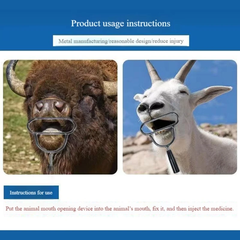 Professional Livestock Applicator Metal Mouth Opener Tool For Cattle Sheep Goats Veterinary Use best sale