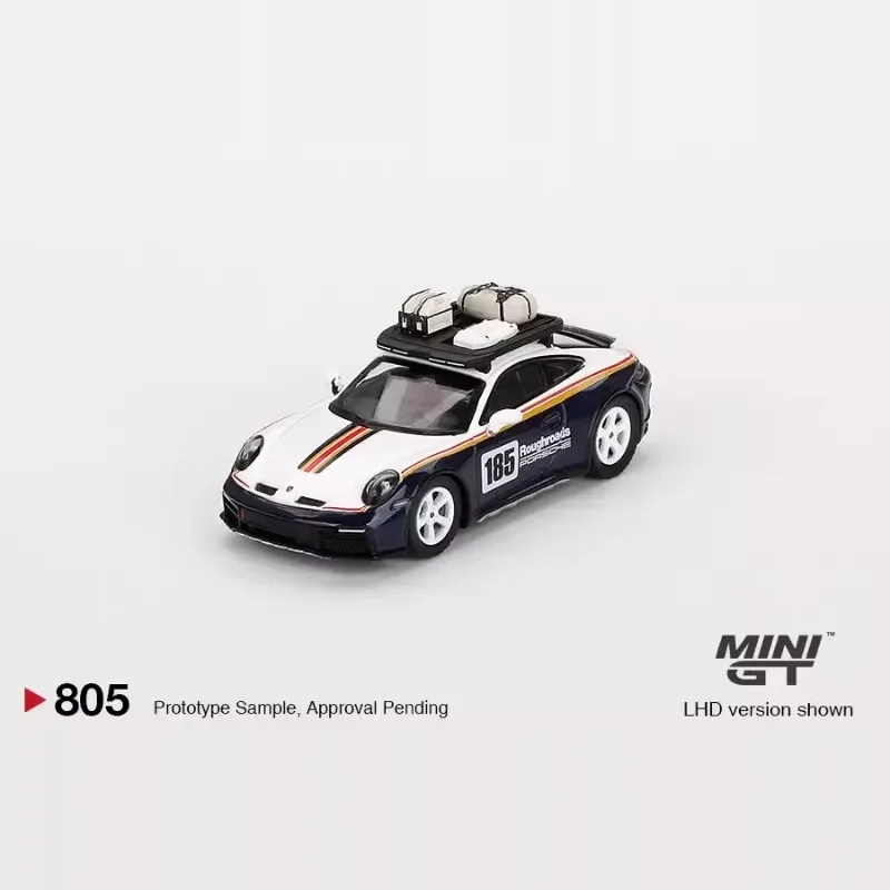 MINI GT 1:64 Porsche 911 GT3 Tyrannosaur Dakar alloy simulation model, children's collection toys, holiday gifts for children.