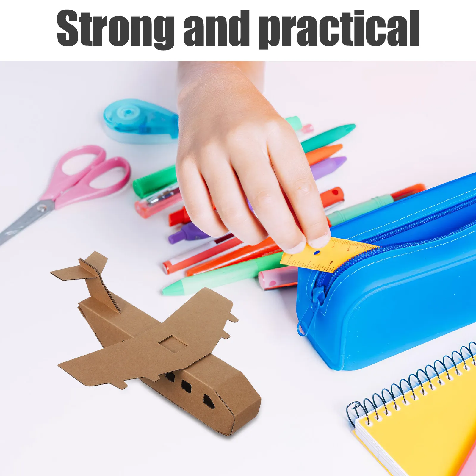 3Pcs DIY Paint Paper Plane Kit Cardboard Craft for Children Hand Eye Coordination Spatial Awareness Family Bonding Birthday