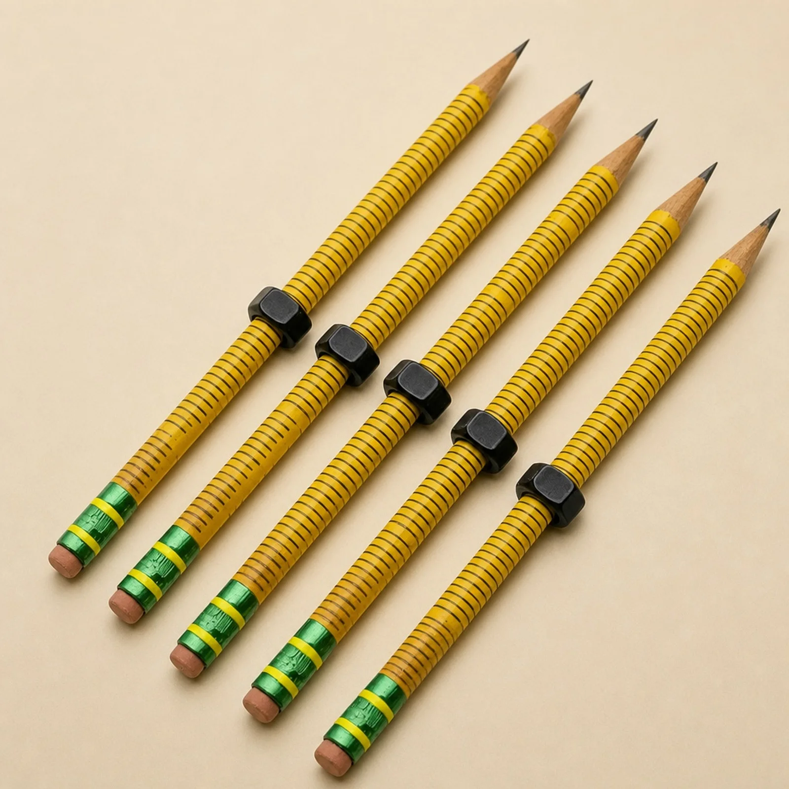 Threaded Fidget Pencil with Sliding Nut Student Sketching Pencil Decompression Toy for Autism Kids Student Stationery
