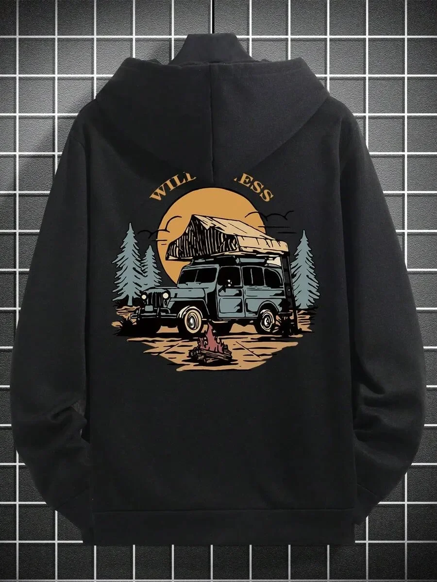 

Fashionable Pure Cotton Hoodie Featuring Outdoor - Themed Design Perfect for Those Who Love Adventure Aesthetics