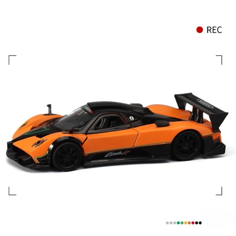 Simulation 1/32 Pagani Zonda R Super Sport Car Model Diecast Metal Miniature Voiture Collection Home Decor Boy Gift Toy Car