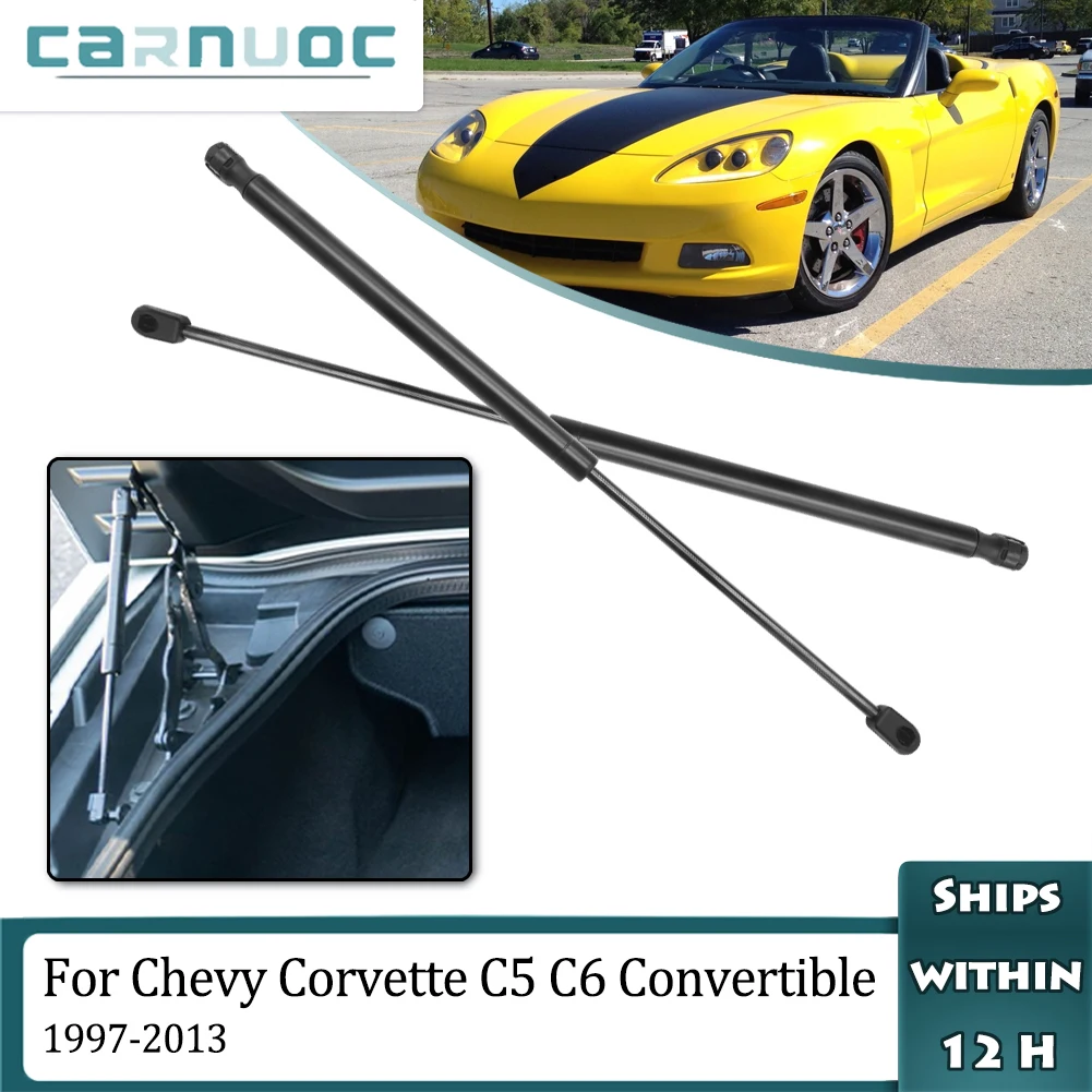 2pcs Rear Trunk Boot Gas Struts Car Tailgate Lift Supports Shock Auto Accessories For Chevy Corvette C5 C6 Convertible 1997-2013