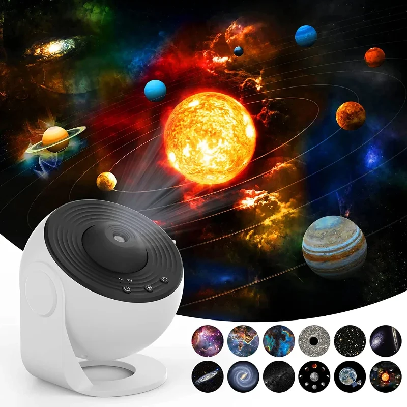 Nachtlampje Galaxy Projector Sterrenhemel Projector 360 ° Roteren Planetarium Lamp Voor Kinderen Slaapkamer Valentijnsdag Cadeau Bruiloft Deco