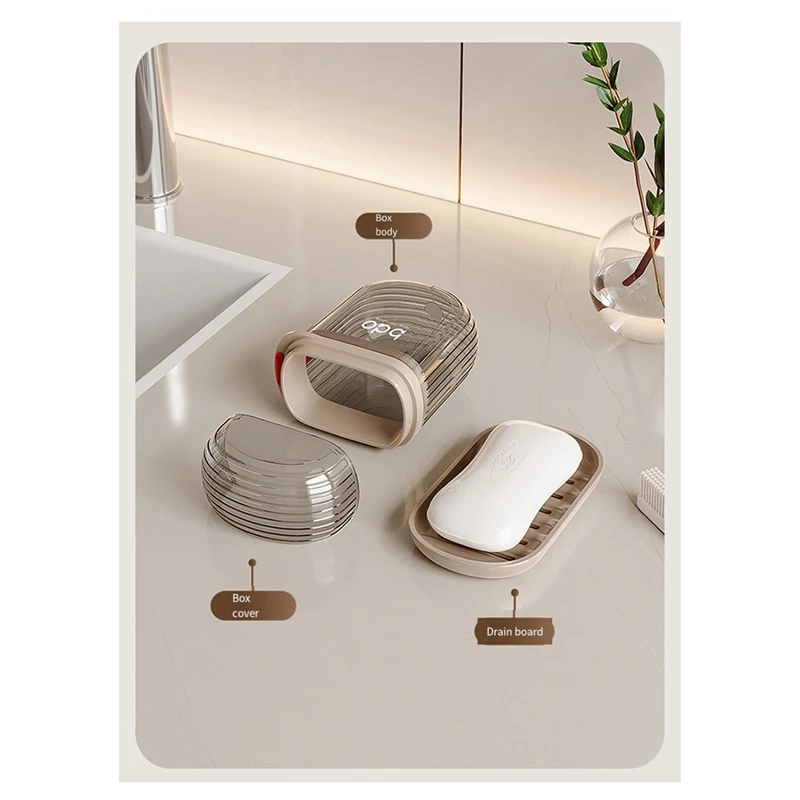 N85R-4PCS Custodia per sapone da viaggio Portasapone portatile Contenitore per sapone da viaggio con coperchio Portasapone da bar portatile Portasapone da viaggio