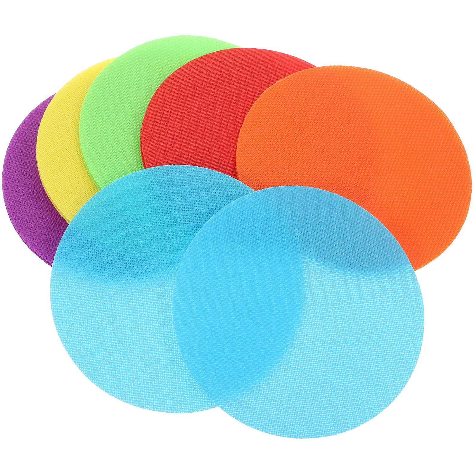 

30Pcs Circular Carpet Stickers Nylon Hooked Pads for School Classroom Family Game Training Seat Students Activity Markers