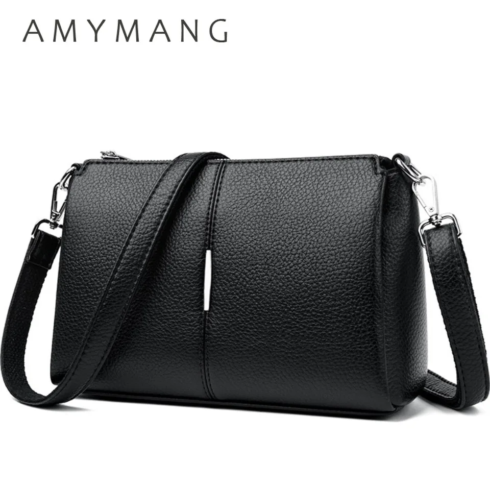

Versatile PU Crossbody Bag for Women Stylish High Quality Brand Design Zipper Solid Color Pattern Casual Daily Use Shoulder Bag