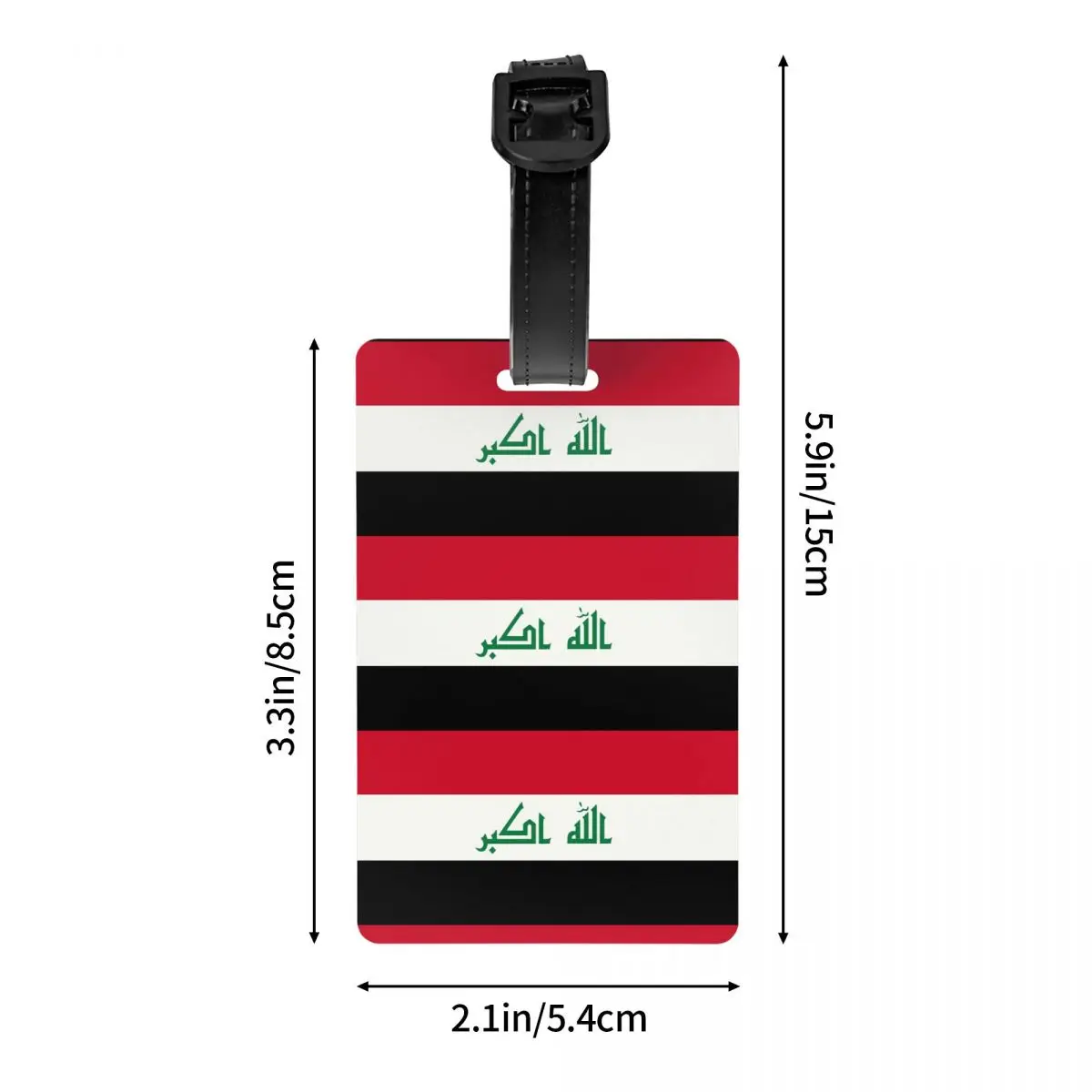 Custom Iraq Flag Luggage Tag Privacy Protection Iraqi Patriotic Baggage Tags Travel Bag Labels Suitcase