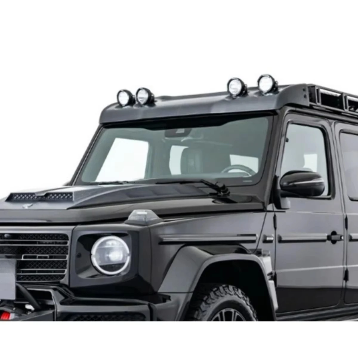 

G Class Dry Carbon Fiber 4x4 Roof Spoiler G550 G500 G63 Car Top Roof Light