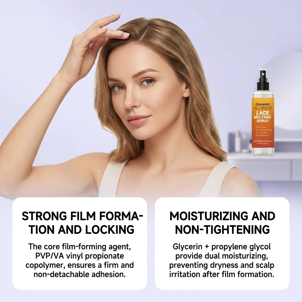 Lace Front Wig Bonding Spray, Gentle Hold Lightweight Volumizing, Quick‑Drying, Waterproof Fixing Spray for Wig Styling