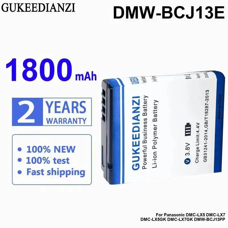 

Аккумулятор для камеры Dmw-BCJ13E 1800 мАч для Panasonic Dmc-LX5 Dmc-LX7 Dmc-LX5GK Dmc-LX7GK Dmw-BCJ13PP