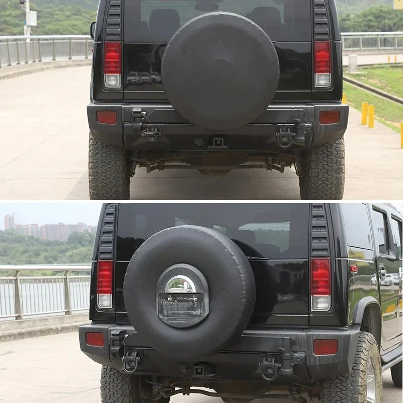 

Для hummer H2 03-09 автомобильный Стайлинг кожаный черный Автомобильный задний запасной шина защитный чехол автомобильные аксессуары (с логотипом Hev и без логотипа)
