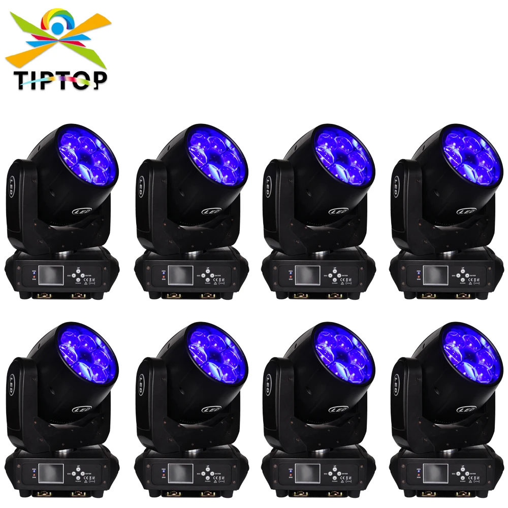 

8 unit 6x40W Mini Bee Eye Led Moving Head Zoom Beam Light RGBW 4IN1 USA Vertical Rotate Motor Beam Effect