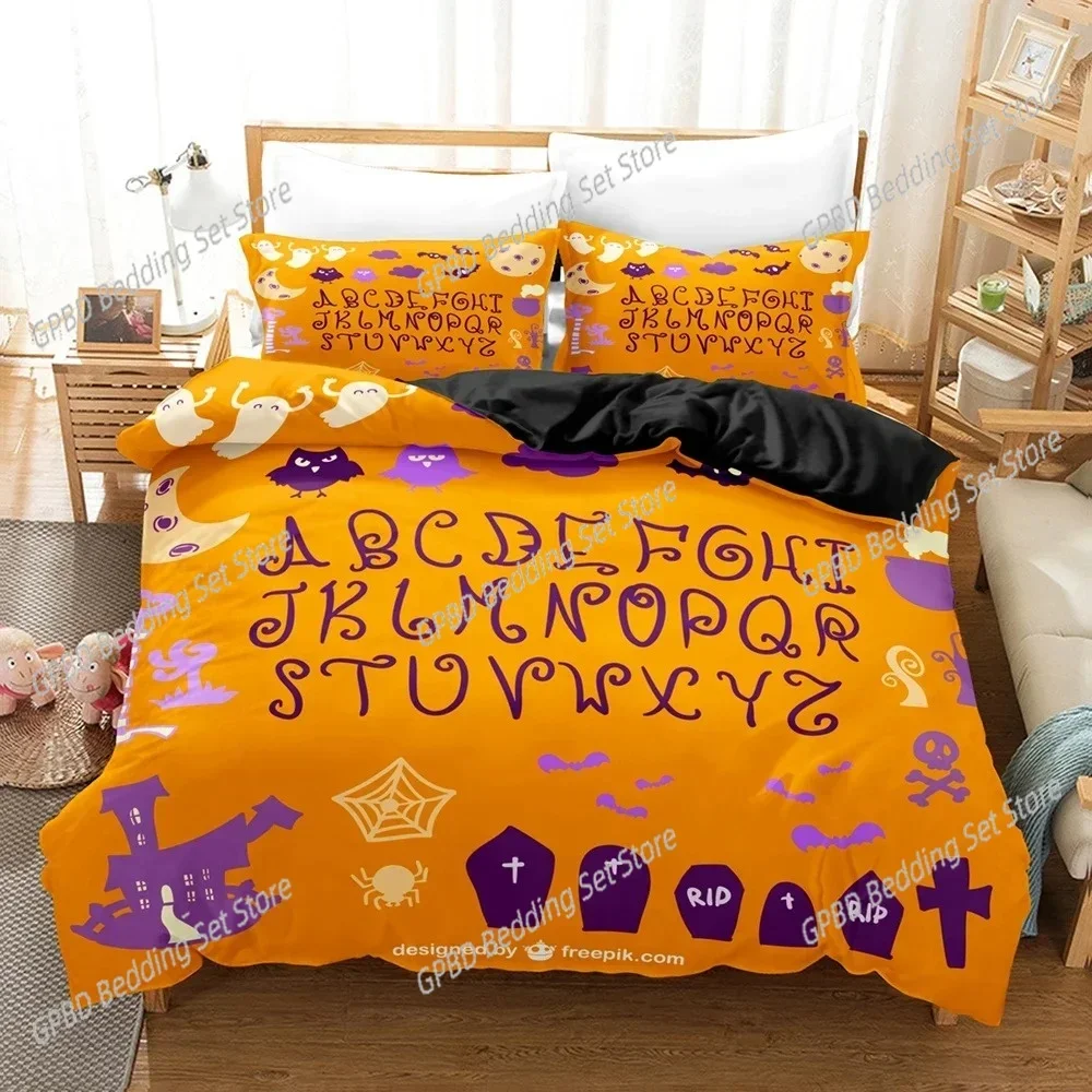 

Alphabet Lore Bedding Set Single Twin Double Queen King Cal King Size Bed Linen Set