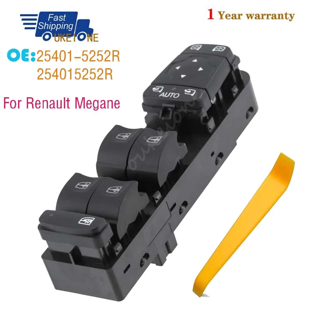 

25401-5252R For Renault Megane Front Left Electric Power Window Switch Lifter Control Regulator Button Car Accessories