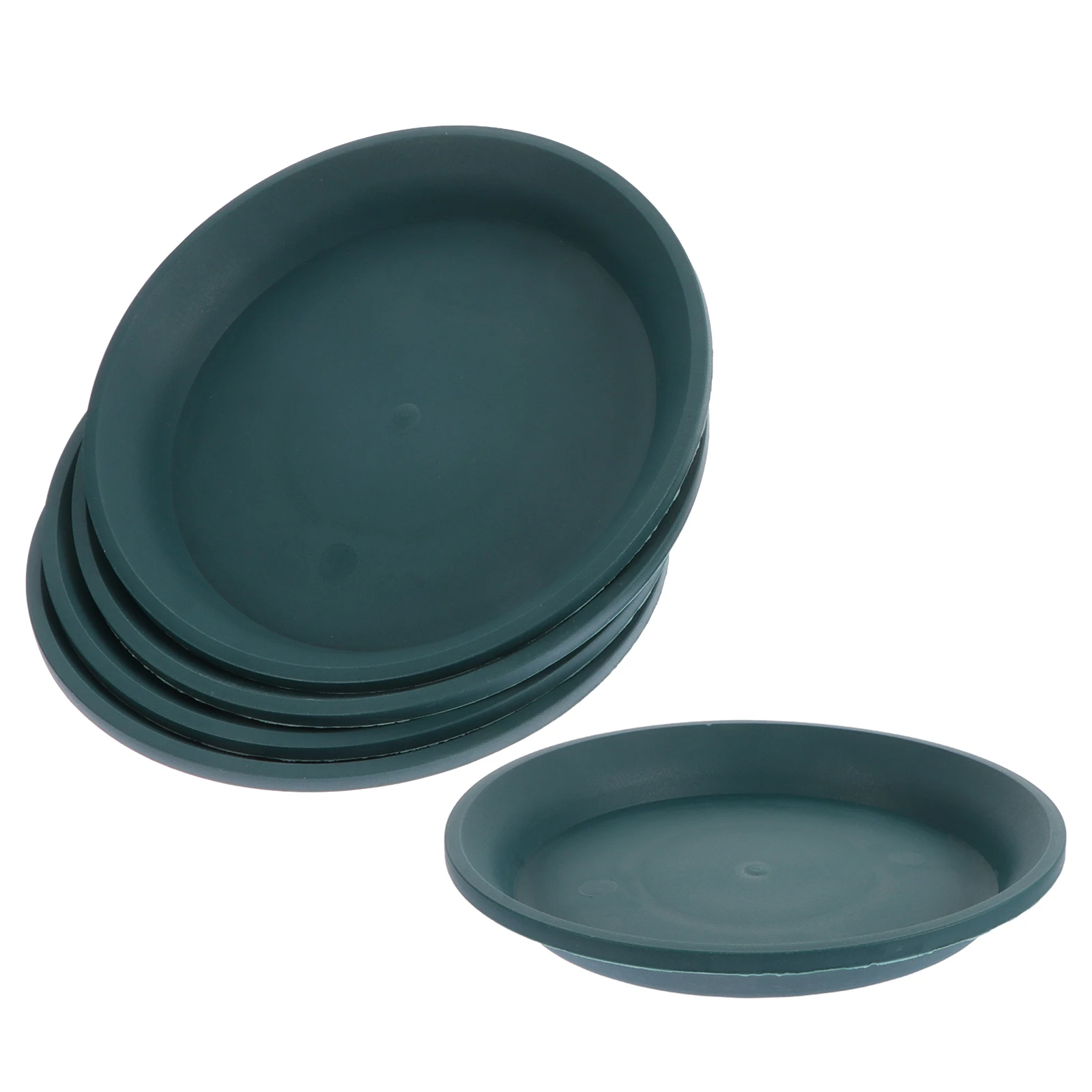 

5 Sets Thickened Green Root Control Pots Waterproof Trays Balcony Flowerpot Plant Water Trays Plastic Bases Gardening Supplies