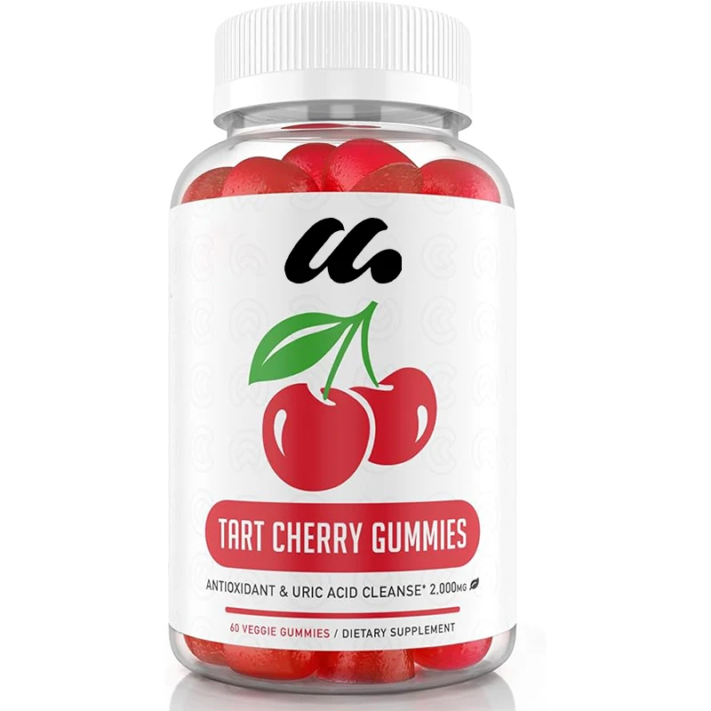 Sour Cherry Gummies - Uric Acid Rinse and Clean Strong Sour Cherry Extract Antioxidant, Non GMO, Vegetarian, Gluten Free