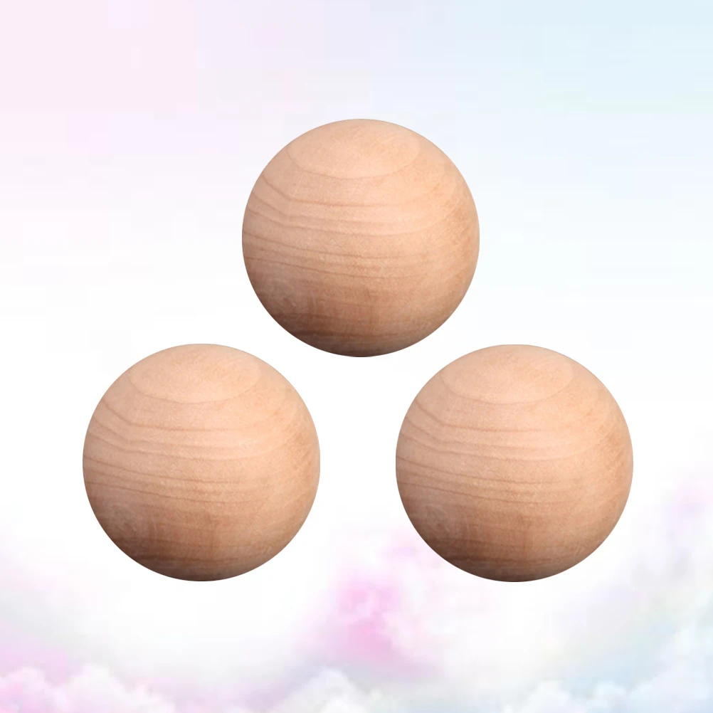 

10pcs Wood Ball Round Shape Natural Unfinished Solid Wooden Craft Ball Sanded Smooth Craft Supplies For Diy Decoration Carafe