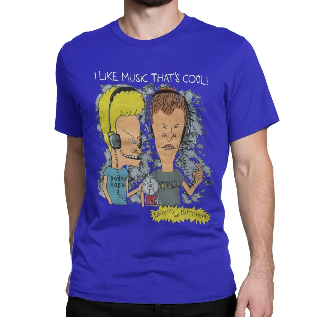 Men Women\'s T-Shirt Beavis And Butthead Novelty Pure Cotton Tees Music Cartoon BB T Shirts Round Neck Clothes Big Size