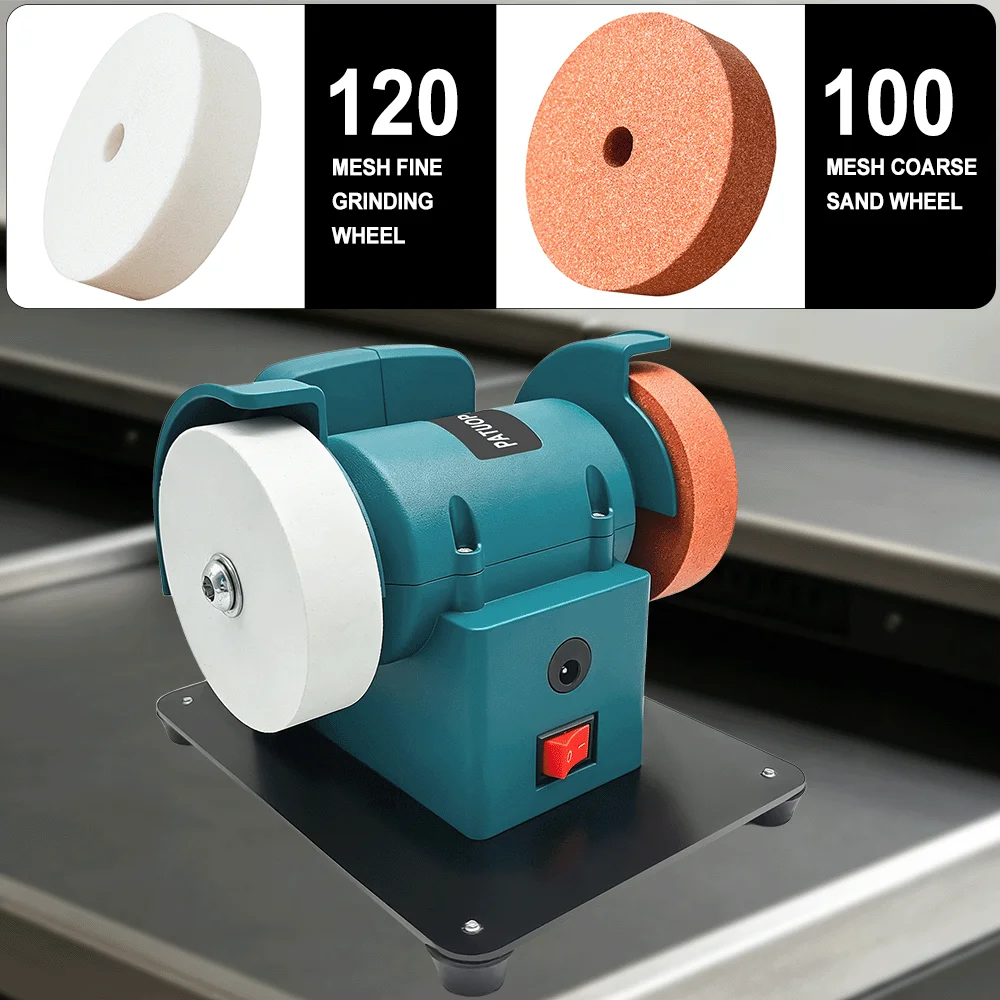Mini Cordless Dual-Wheel Electric Bench Grinder Compact DIY Polishing Tool Electric Sharpener For Makita 18V Battery