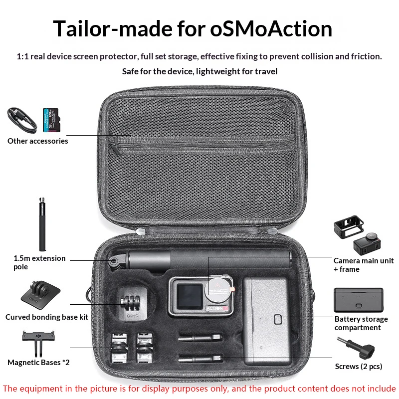 Carrying Case For DJI Action 5 Pro/Osmo Action 4 3 Camera Accessories Storage Case Portable Travel Shoulder Bag Handbag