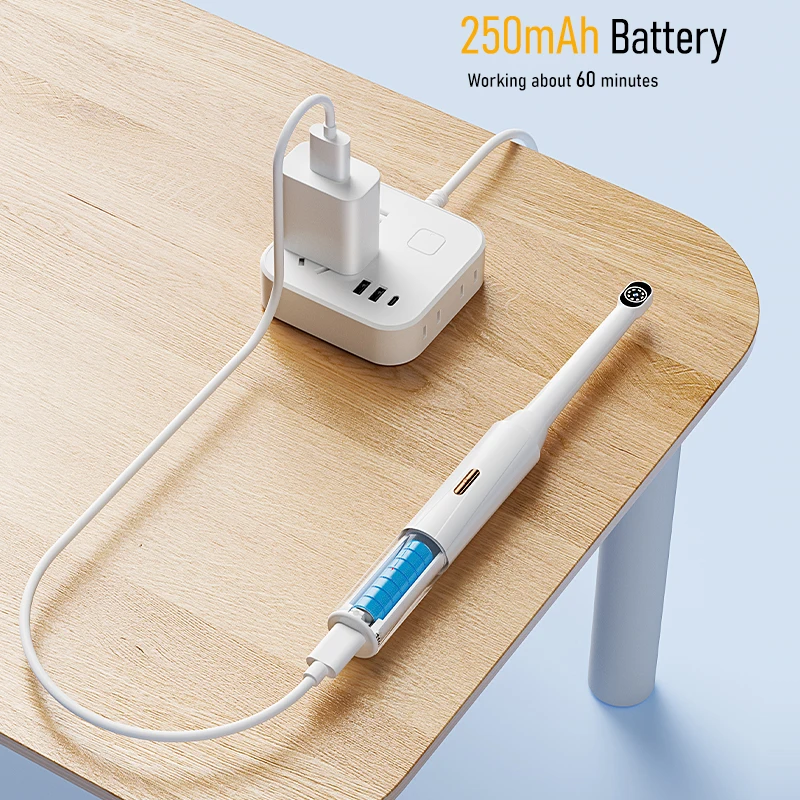 Handheld WIFI Endoscope Video Camera with 8 LED Lights Digital Wireless Inspection Borescope USB-C Charging For Smart Phones