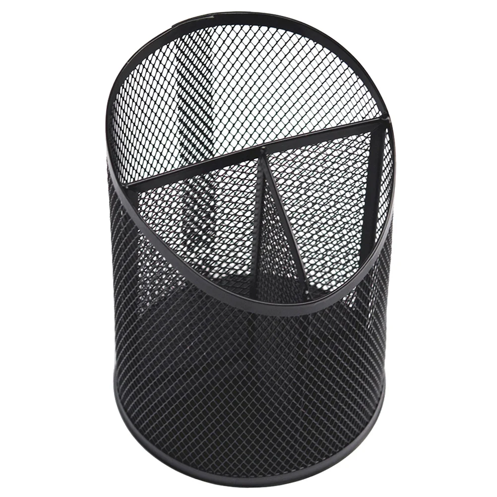 

Elegant Black Metal Pen Organizer Pencil Holder Sturdy Desk Storage Container Practical for Home Office Pencil Container