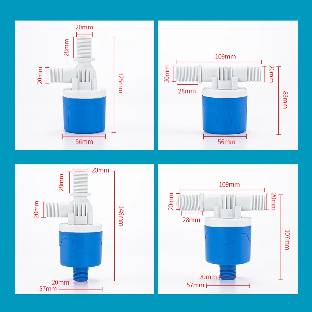 20mm DN15 G1/2 Automatic Floatvalve Water Tanks Watertower Float Ballvalve Full Automatic Stopvalve with Stainless Steel Screws