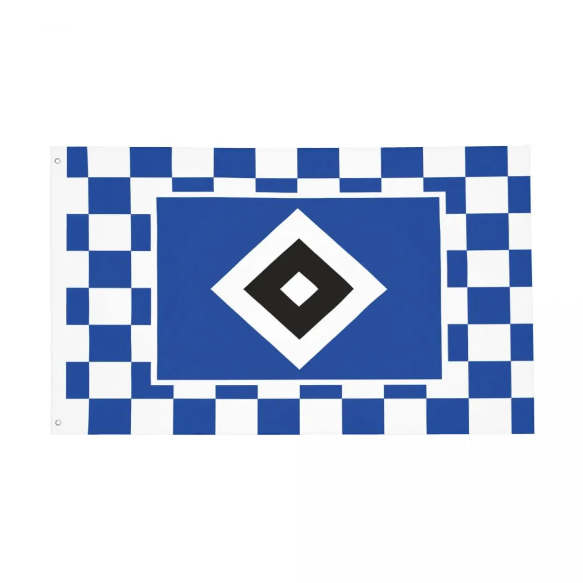HSV Hamburger Sportverein Flags Double Sided Indoor Outdoor Banner Checkered Football Club Polyester Hanging Decoration 90x150cm