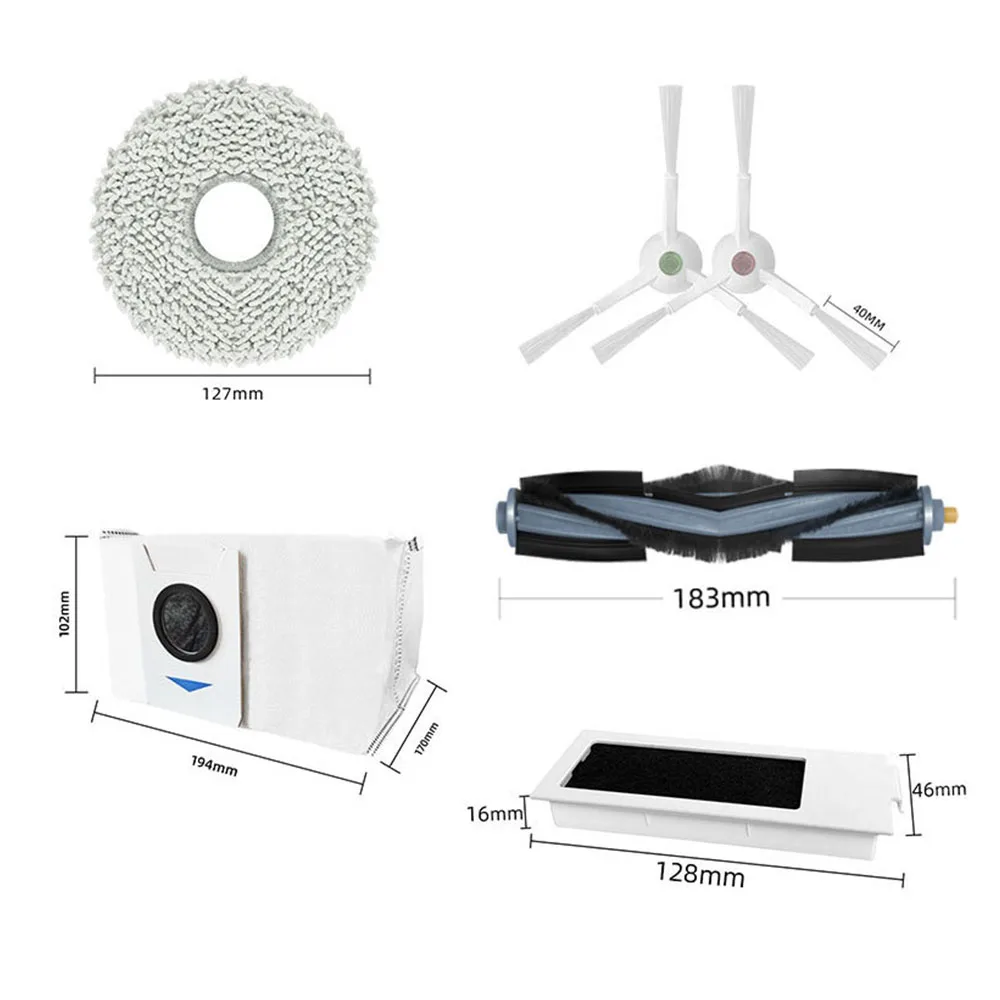 Ecovacs Deebot掃除機、メインブラシ、サイドブラシ、ダストボックス、ダストバッグ、mopホルダー、t20、omni、t20、t20 max、t20 pro