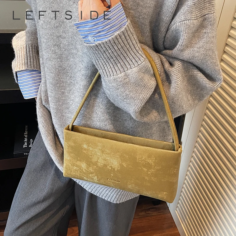 

Левая сторона, женская маленькая сумка через плечо из искусственной кожи, зима 2024, сумка через плечо под мышками, роскошные дизайнерские трендовые брендовые сумки и кошельки