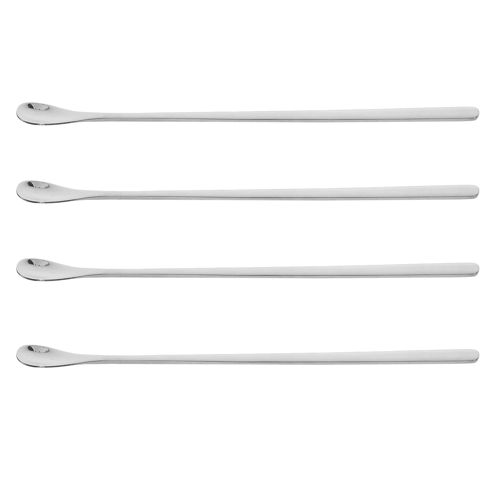 

1Set Stainless Steel Long Handle Ice Spoon Coffee Tea Dessert Mixing Spoon Thickened Mirror Polish Smooth Edge Comfortable Use