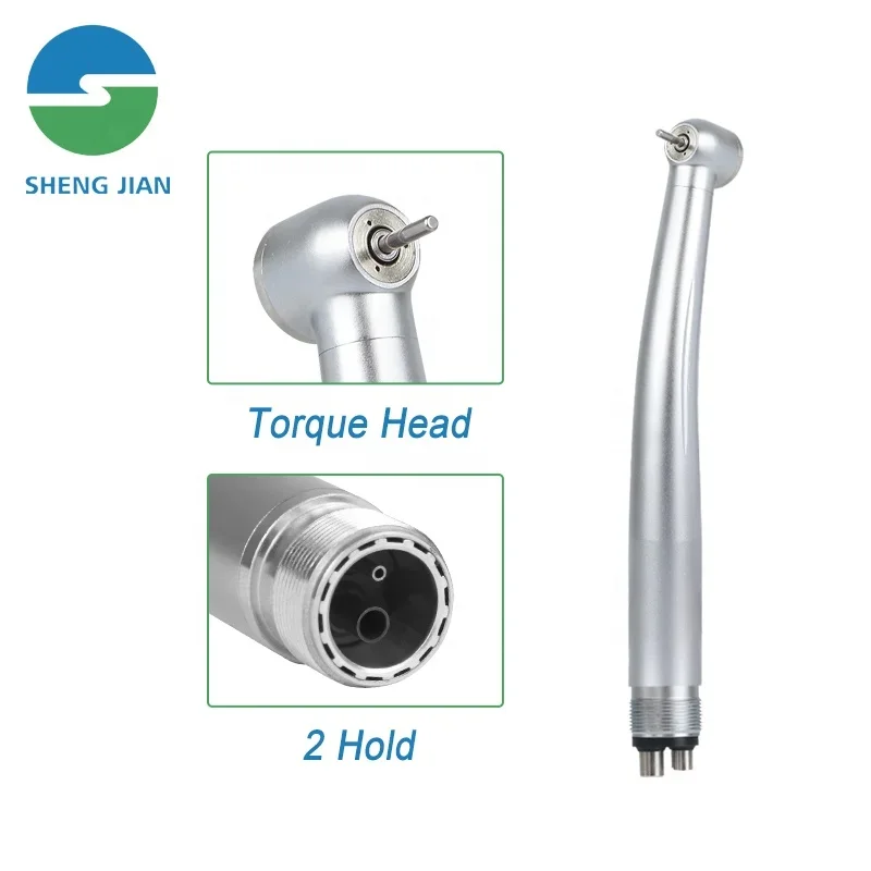 High Quality Den tal Handpiece Turbine 3 Water Spray Copper High Speed Handpiece Without LED 2 Hole Torque Head